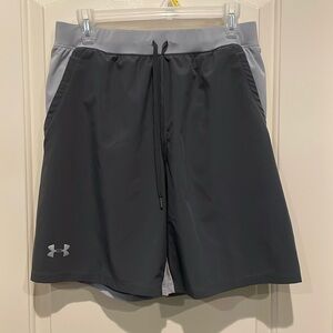 Mens Under Armour Fitted Heatgear Workout Running Shorts, size Large